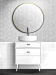 Aura Bathroom Metal Mirror - Anodized & Matte Finish