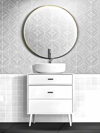 Aura Bathroom Metal Mirror - Anodized & Matte Finish