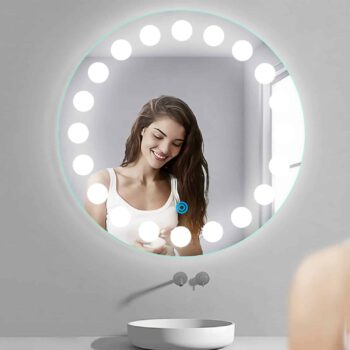 Natural White Backlit LED Mirror: Crystal Clarity & Touch Sensor