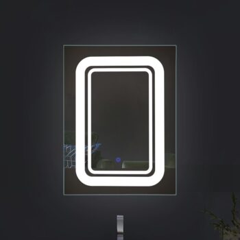 square shape frosted design led mirror