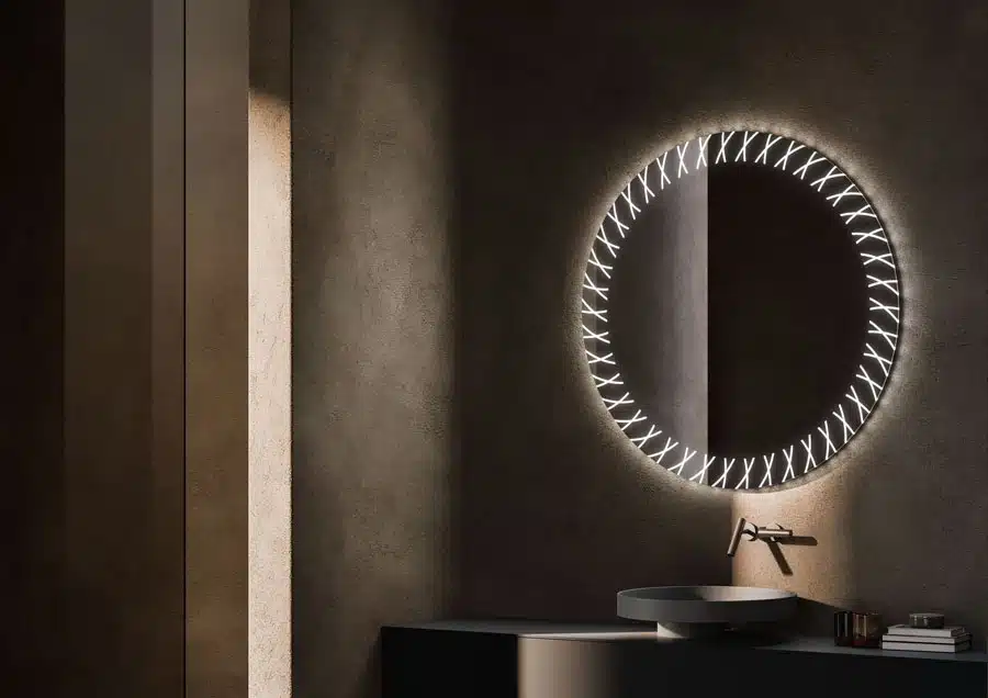 Nafna Round 3-Color LED Mirror - Bathroom Mirror | LightMirror.in Nafna Round 3-Color LED Mirror - Bathroom Mirror | LightMirror.in