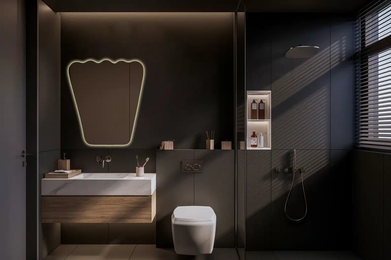 Nicat Irregular Backlit 3-Color LED Mirror - Uncategorized | LightMirror.in Nicat Irregular Backlit 3-Color LED Mirror - Uncategorized | LightMirror.in