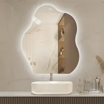 Ocilla Backlit Irregular 3-Color LED Mirror - Bathroom Mirror | LightMirror.in