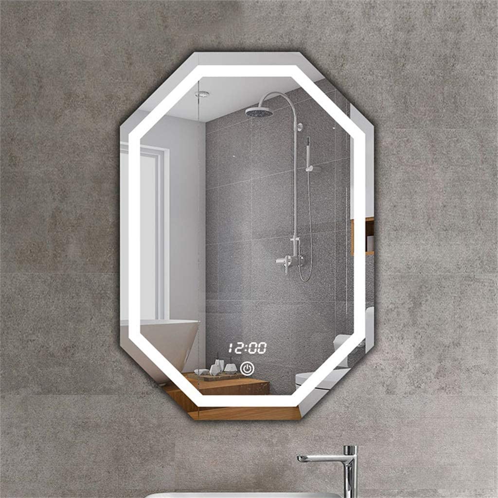 Modern Octagon LED Mirror with Illuminated Border Lighting Modern Octagon LED Mirror with Illuminated Border Lighting