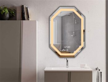 Orlonda Hex LED Mirror - Dimmable Touch Sensor Vanity Mirror - light mirror | LightMirror.in