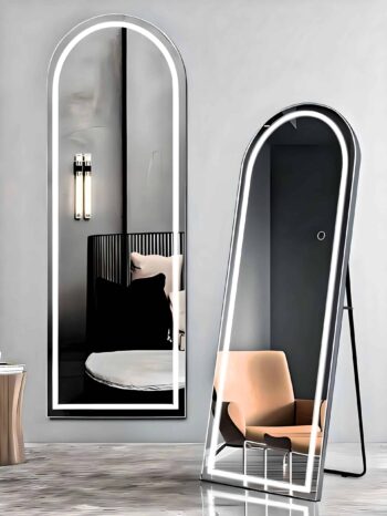 Premium Standing LED Mirror - Customizable Size & Finish