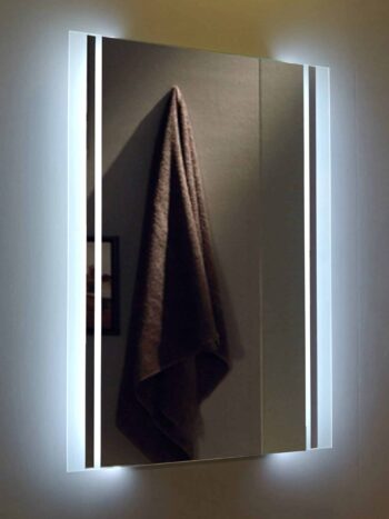 Rectangular Contemporary LED Light Mirror with White Lights – Premium Quality by MW