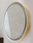 30-Inch Modern LED Rope Light Mirror – Yellow Frame Wall Mirror