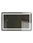 Rectangular Halo LED Mirror | White Frame | Modern Bathroom Design | Lightmirror.in