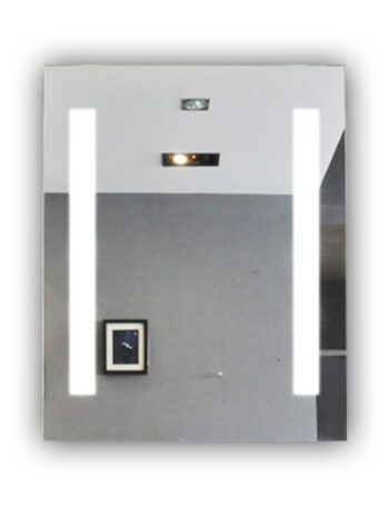L2 White LED Mirror | Dual Vertical Lights | Touch & Sensor | Lightmirror.in