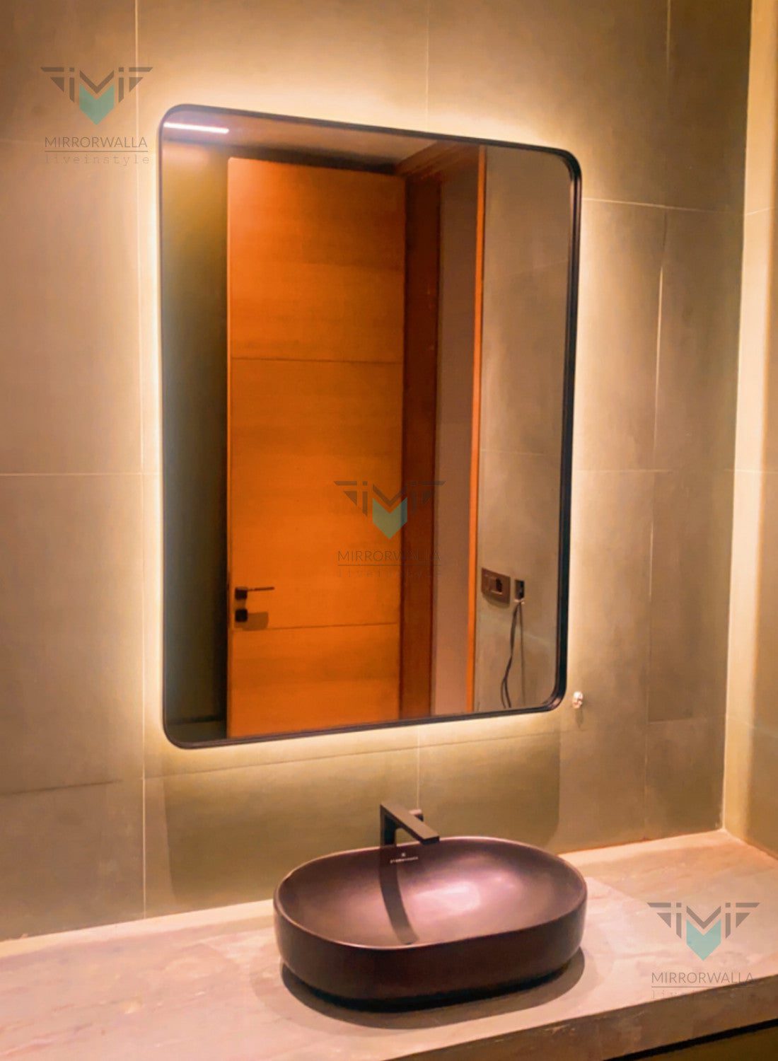 ClearView Warm LED Mirror with D-fogger | Osram/Syska/Philips LED | Lightmirror.in ClearView Warm LED Mirror with D-fogger | Osram/Syska/Philips LED | Lightmirror.in