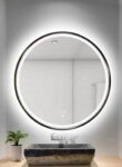 TriGlow Black LED Mirror | 3-Color LED | Lightmirror.in