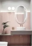 Purini Oval LED Mirror – Dimmable Touch Sensor Vanity Mirror