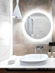 Round fancy Backlit led mirror