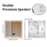 smart square led mirror