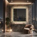 smart square led mirror