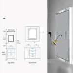 LED Bathroom Mirror with Bluetooth Speaker, Anti-Fog, and Dimmable Lighting