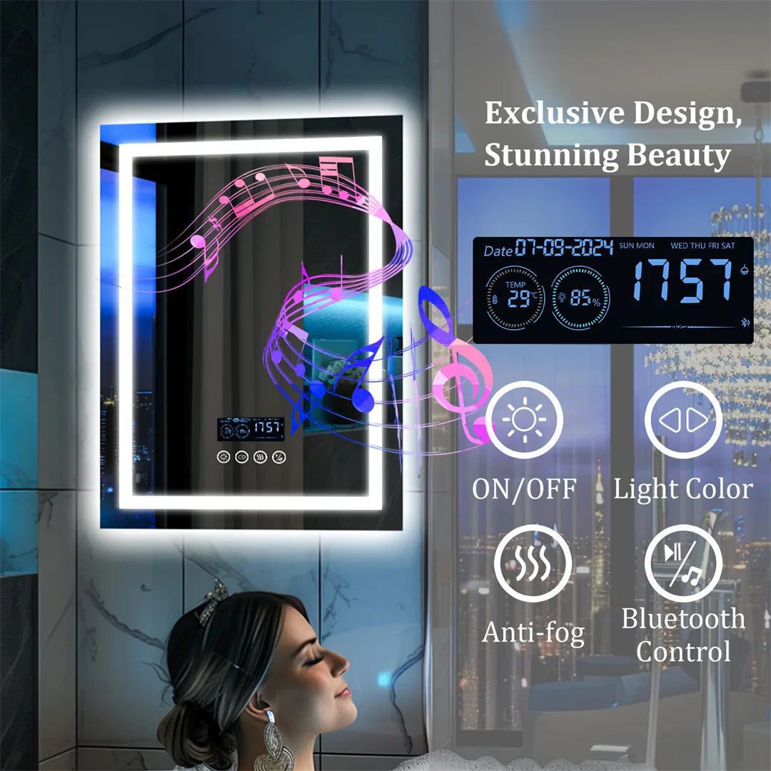 Custom branding on LED mirrors in luxury retail stores, enhancing the shopping experience. Custom branding on LED mirrors in luxury retail stores, enhancing the shopping experience.