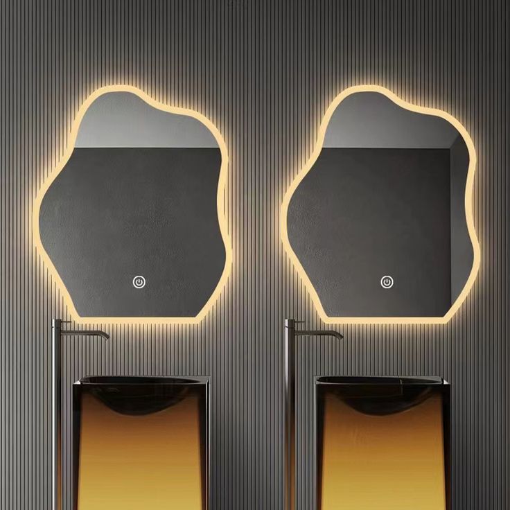 Samana Frosted Edge Irregular 3-Color LED Mirror - Bathroom Mirror | LightMirror.in Samana Frosted Edge Irregular 3-Color LED Mirror - Bathroom Mirror | LightMirror.in