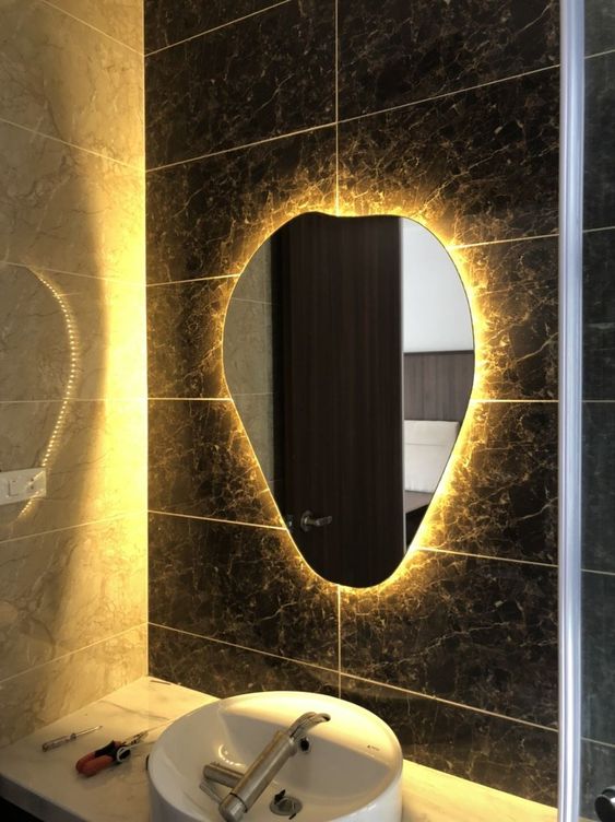 Scoles Irregular 3-Color LED Mirror Scoles Irregular 3-Color LED Mirror
