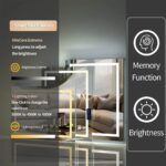 LED Bathroom Mirror with Bluetooth Speaker, Anti-Fog, and Dimmable Lighting