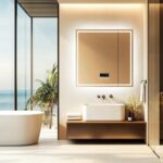 smart square led mirror