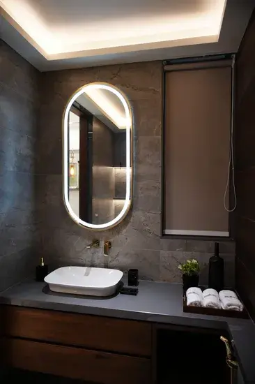 Senta Frameless Capsule 3-Color LED Mirror - light mirror | LightMirror.in Senta Frameless Capsule 3-Color LED Mirror - light mirror | LightMirror.in