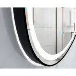 Senta Capsule LED Mirror | Black Metal Frame