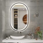 Senta Capsule LED Mirror | Black Metal Frame