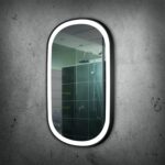 Senta Capsule LED Mirror | Black Metal Frame