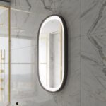 Senta Capsule LED Mirror | Black Metal Frame