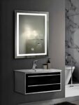 Short Rectangular LED Mirror - Touch Sensor & Dual Tone Light