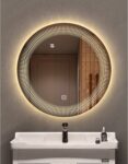 Sirius Round LED Bathroom Mirror (3 Color LEDs, Dimmable Touch)