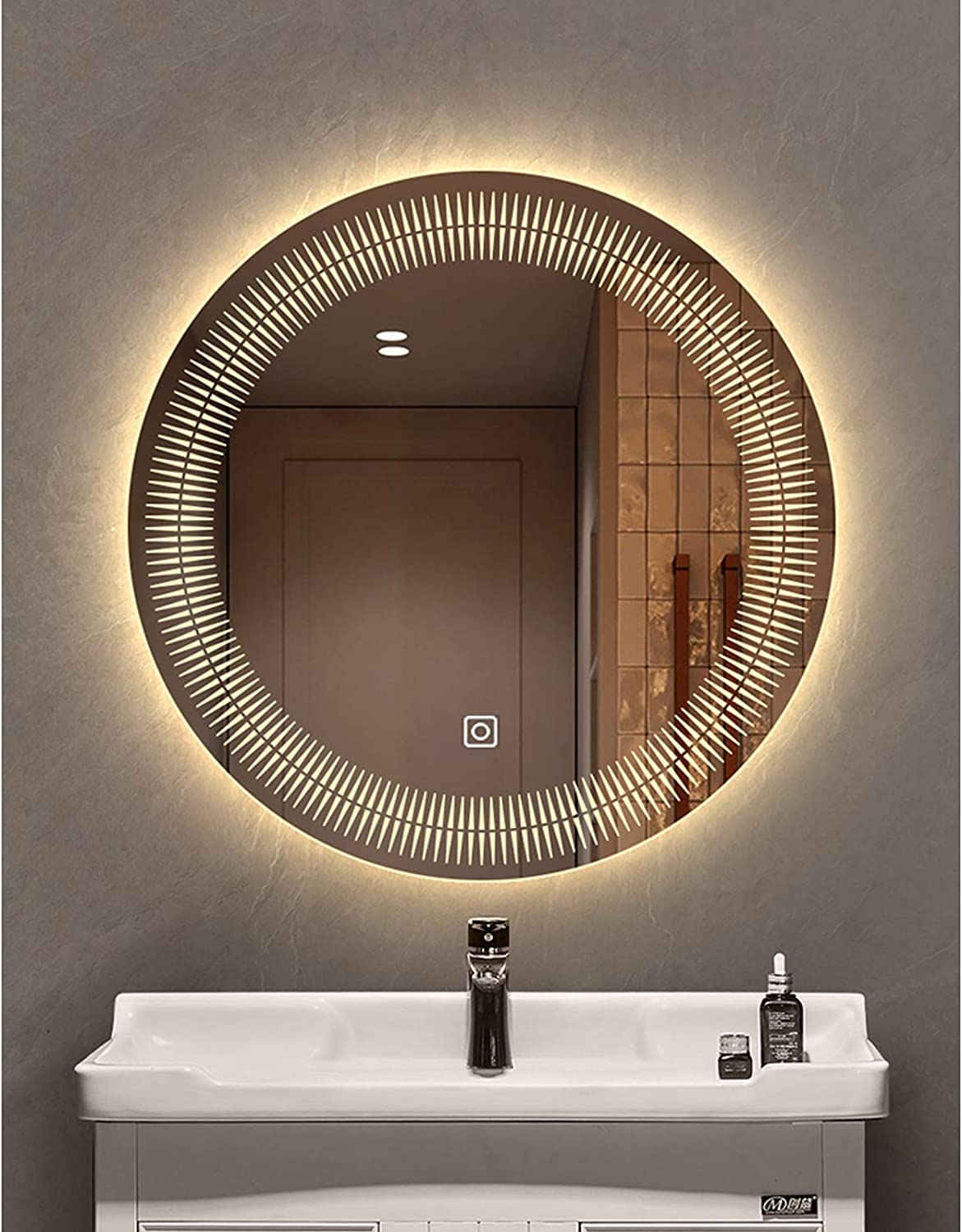 Sirius Round LED Bathroom Mirror (3 Color LEDs, Dimmable Touch) Sirius Round LED Bathroom Mirror (3 Color LEDs, Dimmable Touch)