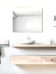 Aura Bath Face Mirror - Imported Belgium Glass & Custom Shape