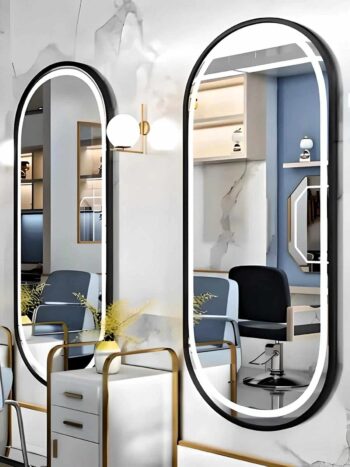 Sleek Black Metal Mirror.jpg | LightMirror.in