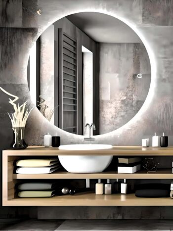 Elegant Touch Sensor LED Bathroom Mirror - Dual Light