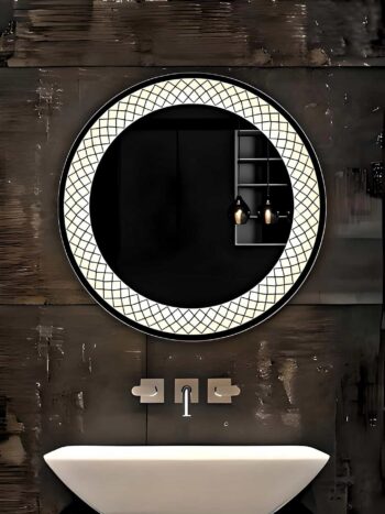 Sophisticated LED Round Mirror - Illuminated Bathroom & Living Room Wall Mirror