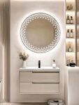 Stylish LED Round Mirror - Illuminated Bathroom & Living Room Wall Mirror