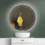 Teplin Round LED Mirror | Touch Dimmable 3-Color Vanity