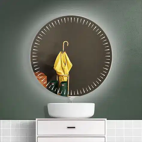 Teplin Round LED Mirror | Touch Dimmable 3-Color Vanity - Bathroom Mirror | LightMirror.in Teplin Round LED Mirror | Touch Dimmable 3-Color Vanity - Bathroom Mirror | LightMirror.in