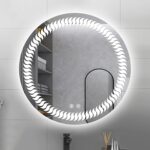 Sunshine Round LED Bathroom Mirror (3 Lights) | Dimmable