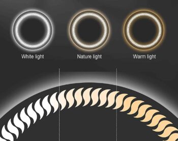Sunshine Round LED Bathroom Mirror (3 Lights) | Dimmable - Bathroom Mirror | LightMirror.in