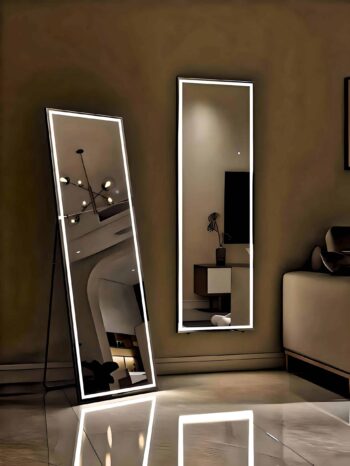 Trendy Standing LED Mirror - HD Imported Belgium Glass