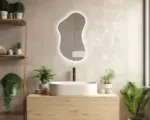 Wavy Irregular 3-Color LED Mirror