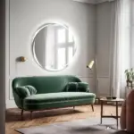 Premium Circular LED Bathroom Mirror with Glow Ring