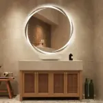 Premium Circular LED Bathroom Mirror with Glow Ring