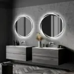 Premium Circular LED Bathroom Mirror with Glow Ring
