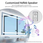 Smart LED Bathroom Mirror with Bluetooth Speaker, Anti-Fog, and Dimmable Lighting