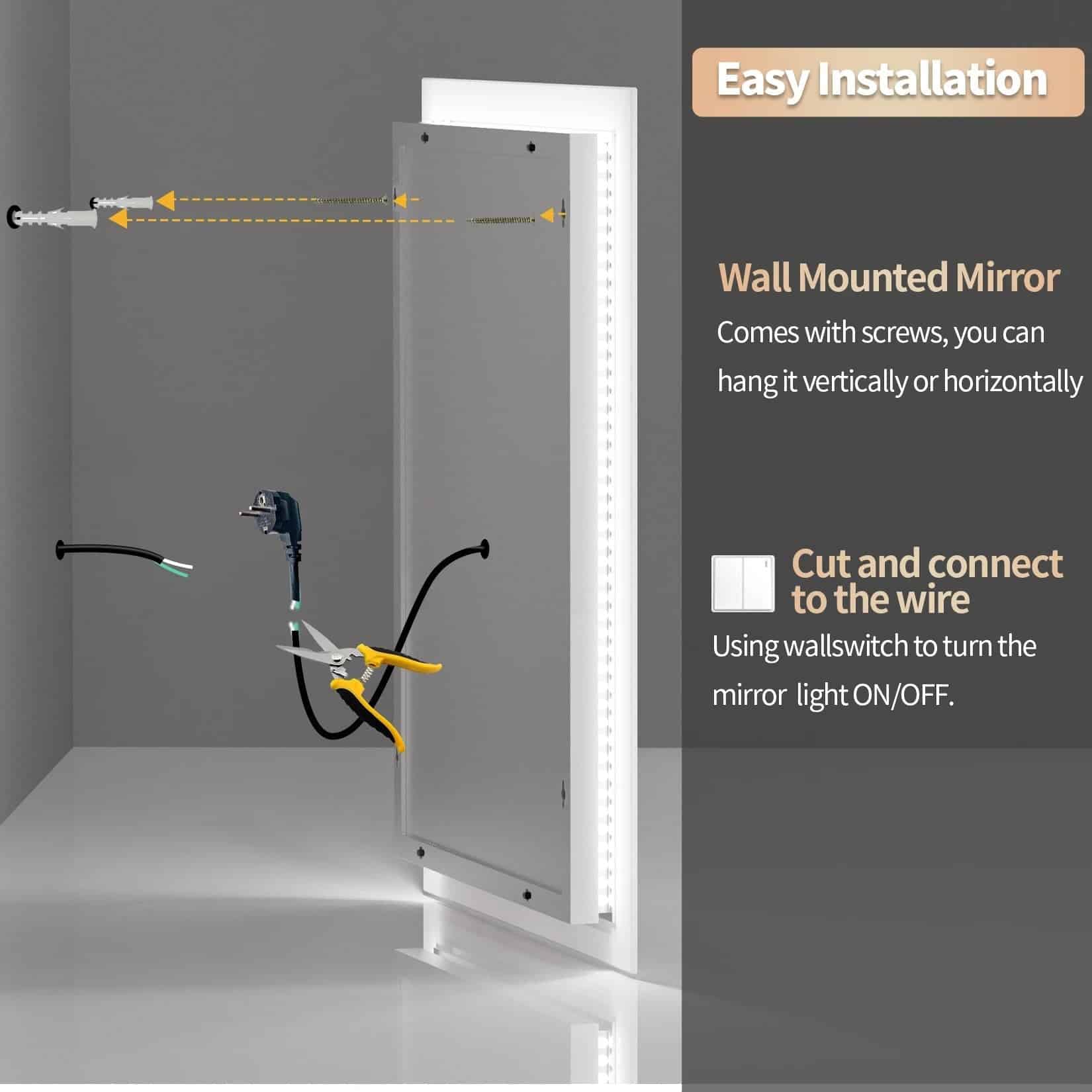 20x30 Inch Rectangular LED Bathroom Mirror – Anti-Fog, Dimmable, and Touch Controls - Bluetooth Mirrors | LightMirror.in 20x30 Inch Rectangular LED Bathroom Mirror – Anti-Fog, Dimmable, and Touch Controls - Bluetooth Mirrors | LightMirror.in